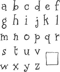 Technique Tuesday - Alphabet Stamp Sets - Farmhouse Lowercase Letters Large  (sold individually)